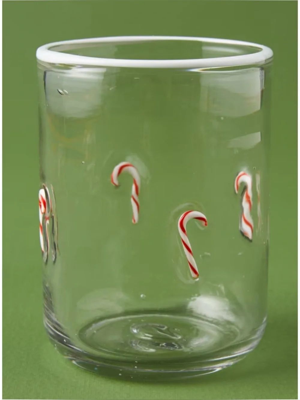 Anthropologie Jovie Festive Juice Glass Candy Cane ~ New No Box